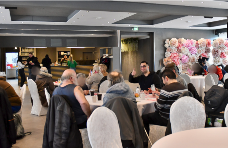 Teilnehmer am Offenen Café 