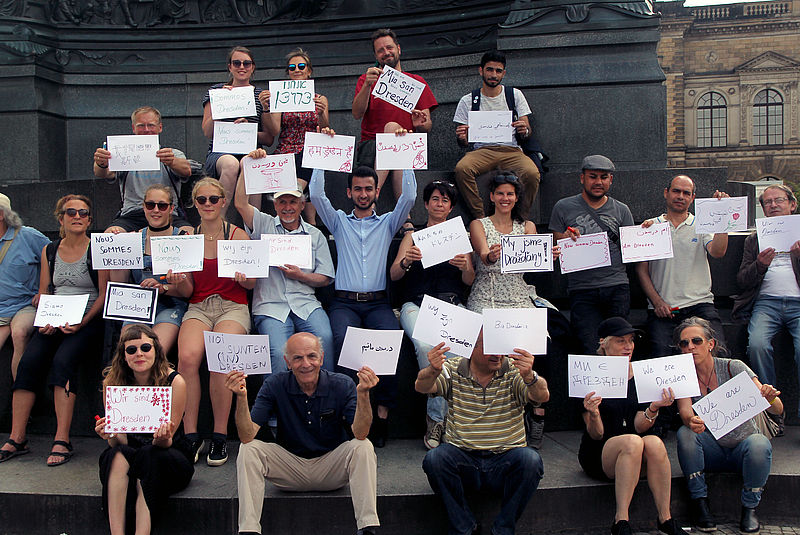 Eine Sprach-Übung im öffentlichen Raum