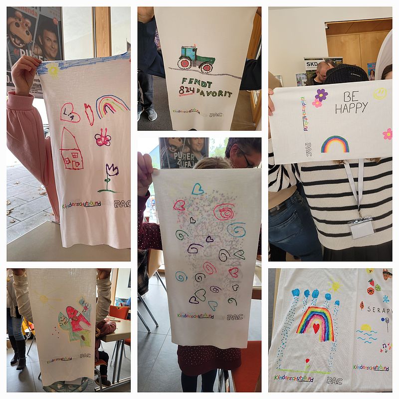 Kinder bemalen Halstücher