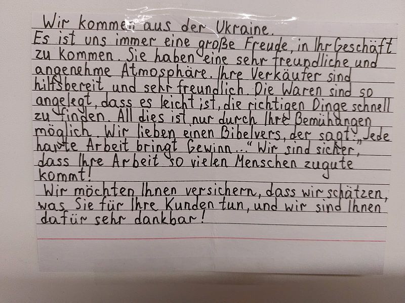 Danke an das Team von Kaufen mit Herz