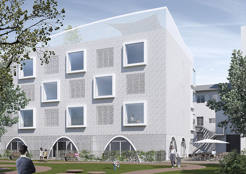 Drei-Religionen-Kita-Haus Ansich von Süden (Entwurf)