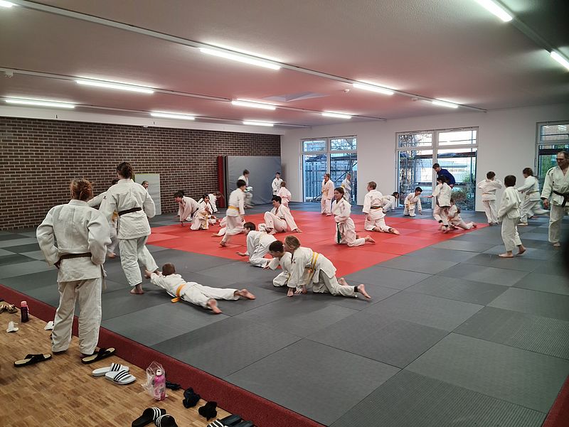 Viele Judoka beim Spiel