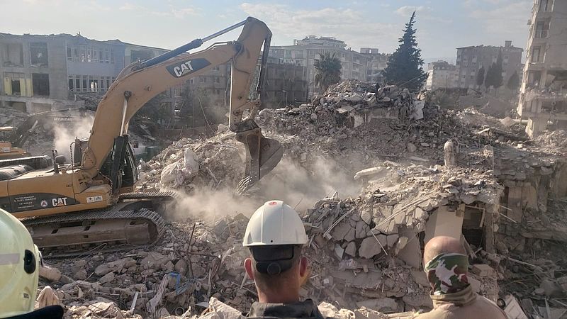 Ehrenamtliche bei der Erdbebenhilfe in der Türkei