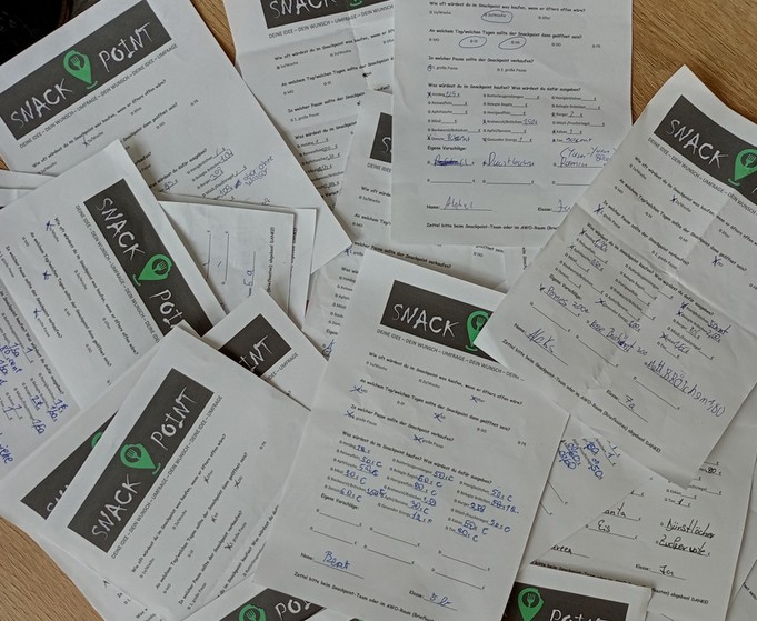 Vorschläge der Schülerschaft zu Angebot und Preisen im Kiosk