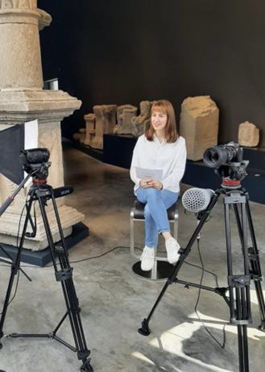 Aufnahme des Interviews mit Maria Harutyunyan, SPD für YouTube in Alzey